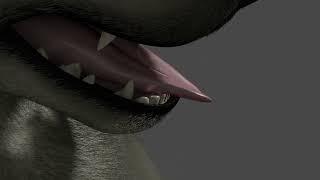 Wolf Tongue Test Animation