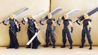 Play Arts Kai Final Fantasy VII Cloud Strife Figures Comparison Review