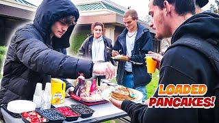 Making Fresh Homemade Pancakes For The Homeless Community!