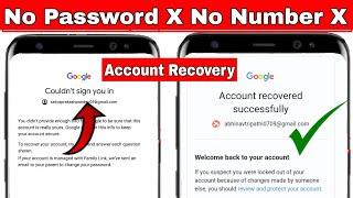 how to recover gmail password without phone number and recovery email | gmail account recovery