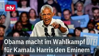 Obama macht für Kamala Harris den Eminem - "Lose Yourself" im Wahlkampf | ntv