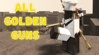 all GOLDEN GUNS in criminality.. | ROBLOX