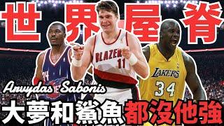 比O'Neal和Olajuwon更強的超級中鋒！一手鬼魅傳球堪比Magic Johnson！世界屋脊Arvydas Sabonis到底有多強！一個從沒達到過巔峰的男人！