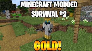 Minecraft Modded Survival #2 - I got GOLD! | Enderbot Cyborg