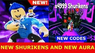 * NEW SHURIKENS AND NEW AURA *  UPDATE NEW CODES! Shuriken Tapping ROBLOX