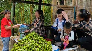 Single mother picks wild fruits to sell to earn money for her 2 sons to go to school.DANG THI DU