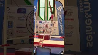 Tournoi de Combs La Ville, 2024. Sauvetage!#gymnast #unevenbars #fail #combslaville