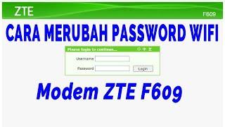 Cara Merubah atau Mengganti Password Wifi ~ ZTE-F609