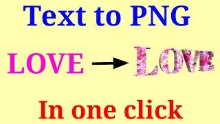 How to convert text into png |