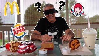 GUESSING THE FAST FOOD ITEM BLINDFOLD CHALLENGE!