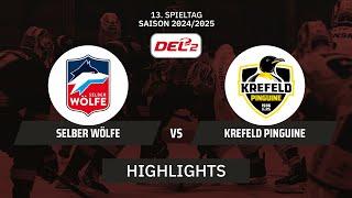 DEL2: Selber Wölfe vs. Krefeld Pinguine | Highlights - 13.Spieltag | SDTV Eishockey