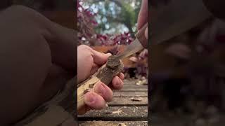 Is this the longest one you’ve seen?? #woodcarving #carving #satisfying #relaxing #woodworking #art