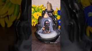 Handcrafted Lord Adiyogi, Mahadev️| Backflow Cone Incense Holder #shots #unboxing #viral #diy