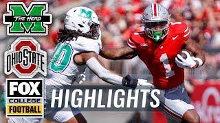 Marshall Thundering Herd vs. No. 3 Ohio State Buckeyes Highlights | FOX College Football