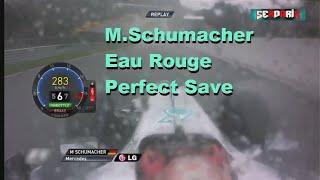 M.Schumacher Heavy Rain  Amazing Save (Spa-Francorchamps 2012 FP1)