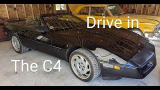 A drive in the old convertible C4 Corvette