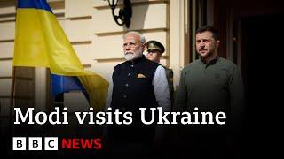 Indian PM Narendra Modi visits Ukraine's President Volodymyr Zelensky | BBC News