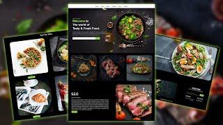 How To Make A Dark Theme Food Website Using | HTML & CSS