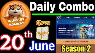 Hamster Kombat GameDev Heroes | 20 June Daily Combo  Season 2