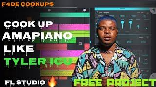 How to make amapiano like tyler icu / Myztro and felo on fl studio mobile step by step [Free FLM]