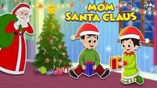 Mummy Santa Claus | Merry Christmas | Animated Story | English Cartoon | Moral Story | PunToon Kids