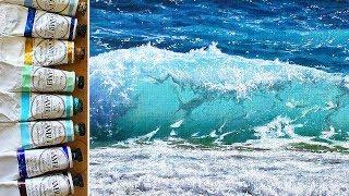 Oil Painting For Beginners | Ocean Wave Demonstration