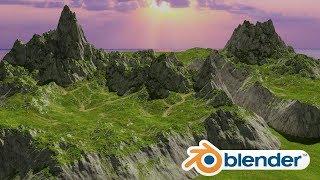 Creating and Texturing Landscape using Separate RGB node Blender 2.8