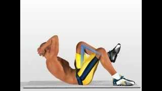 Alternating Curl abs / abdominales con rodilla alternada