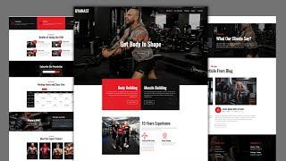 Complete Responsive Gym Website Design - Body Building -HTML- CSS -JS- 100% Free - Free Website Code