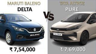 Altroz Pure vs Baleno Delta