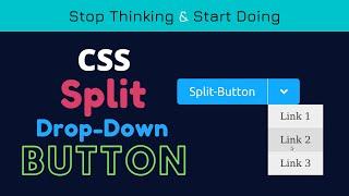 CSS Split Dropdown button. CSS Split Button.