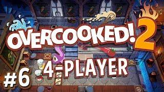 Overcooked 2 - #6 - COOKING AT HOGWARTS?? (4 Player Gameplay)