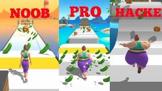 NOOB VS PRO VS HACKER|Fat 2 Fit | New Max Level(Android,IOS)