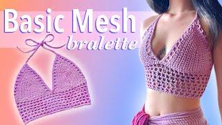 Basic Mesh Bralette for all sizes | DIY Crochet Tutorial