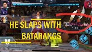 LEGENDARY SHAZAM DOES 20 MIL PER BASIC HIT | BATARANGS + RAVEN | Injustice 2 Mobile