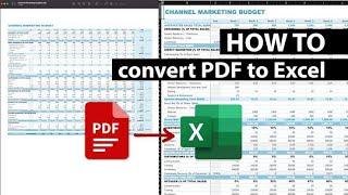 How to convert PDF files to Excel easily without any hassle