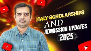 FREE Study in Italy - Need Based Scholarship in Italy and Legalization Appointment Update for Italy