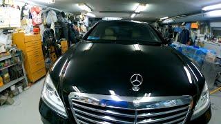 Mersedes Benz w 221 полировка кузова и нанесение защитного покрытия ч 1.