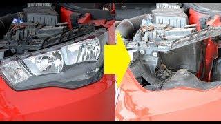 How to replace headlamps and headlight bulbs Audi A1