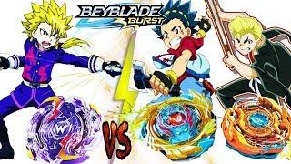 БейБлэйд Берст Супер Битва Valtryek V3 VS Wyvron W2 и Roktavor R3 VS Minoboros Treptune BeyBlade Bur