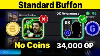 105 Buffon But He is Standard Goalkeeper Buffon In GP History - efootball 2025 Mobile