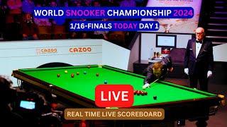 2024 World Snooker Championship LIVE Score UPDATE Today 1/16-Finals Day 1 Matches Apr 20 2024