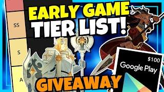 TIER LIST - EARLY GAME!!! [AFK ARENA] GIVEAWAY