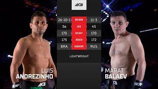 ACA 126: Жоао Луиз Ногуейра vs. Марат Балаев | Joao Luiz Nogueira vs. Marat Balaev
