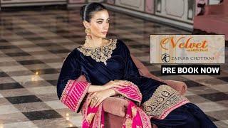 Zainab Chottani Unstitched Velvet Collection'24| Zainab Chottani Luxury Winter Collection| Shop Now|