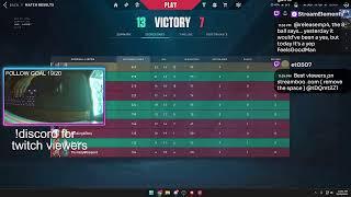 NOT STOPPING STREAM TILL WE GET A WIN IN VALORANT RANKED