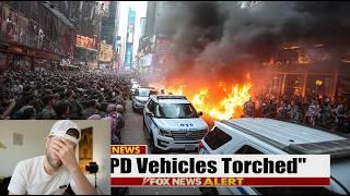 Protesters Torch Police Cars... as NYC Collapses