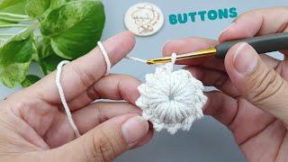 Amazing! Easy and Beautiful Crochet Buttons | How to Crochet a Button | ViVi Berry Crochet