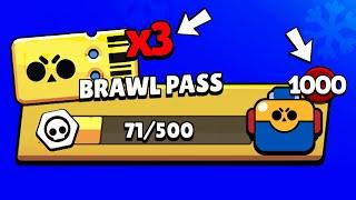 ОТКРЫВАЮ ТРОЙНОЙ BRAWL PASS! МИРОВОЙ РЕКОРД БРАВЛ СТАРС | 1 ГЕМ = 100 ЛАЙКОВ