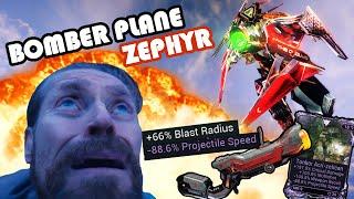 Warframe - Bomber Plane Zephyr with -89% Flight Speed Tonkor !